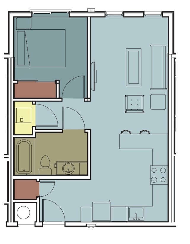 1 bed 1 bath