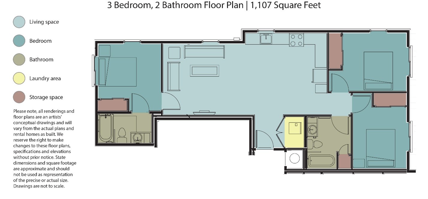 3 bed 2 bath