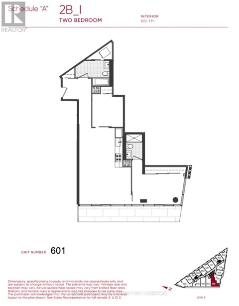 A drawing of a two bedroom apartment with a floor plan.