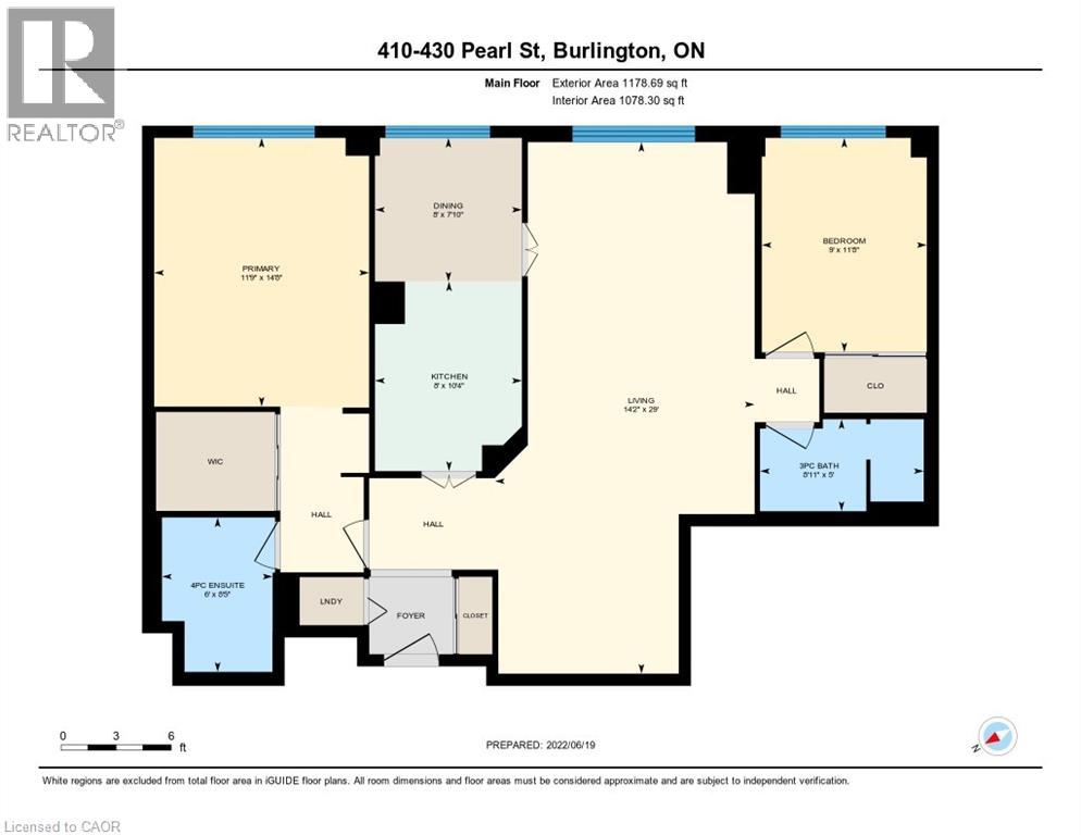 A floor plan for a Burlington, ON apartment.
