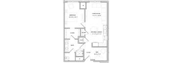1 Bed/1 Bath Den-AD4