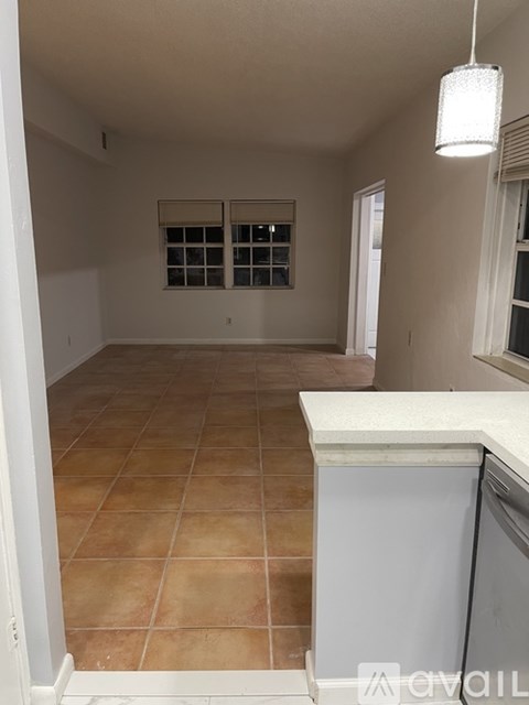 A kitchen with a dishwasher and a window.