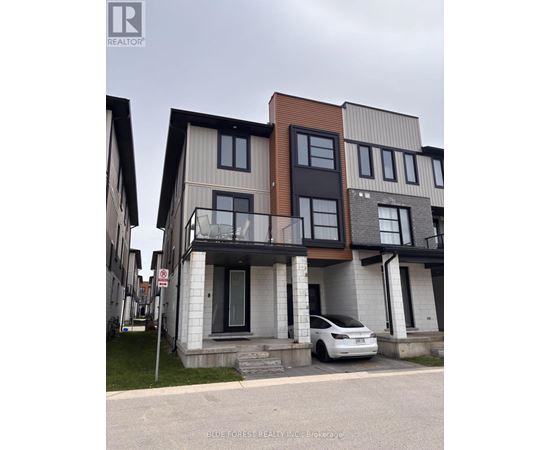 A modern two-story house with a car parked in front.