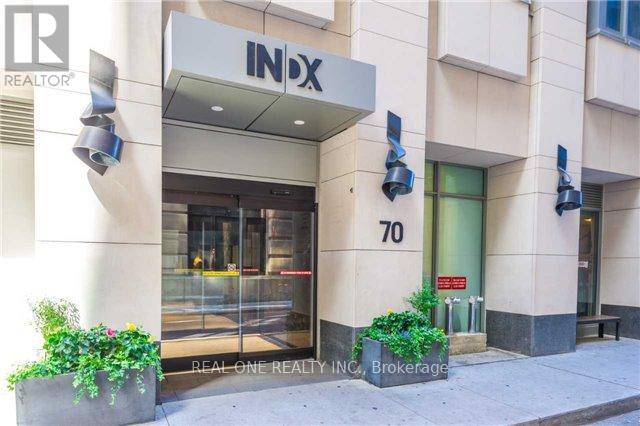 The front of a building with the number 70 on it.