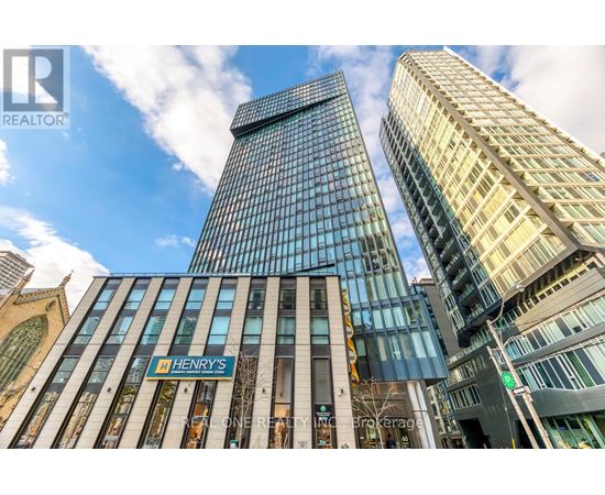 A tall building with a sign that says Henry's on it.