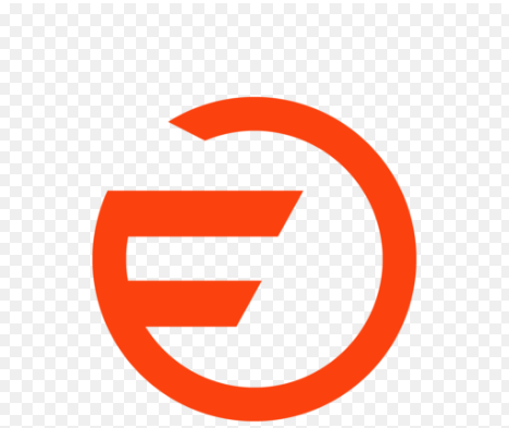 A red letter E inside a circle.