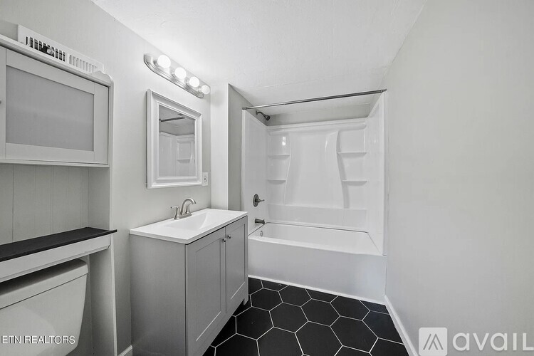 A bathroom with a sink, mirror, and toilet.