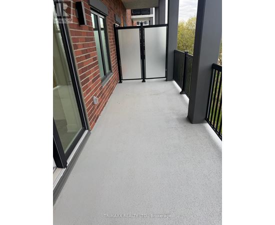 A glass door is closed with a black frame.