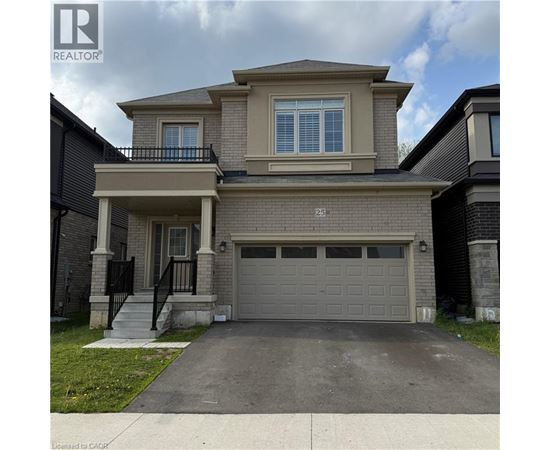 A two-story house with a garage is numbered 25.