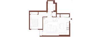 1 Bedroom, 1 Bathroom C5