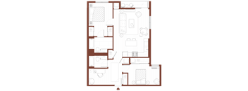 2 Bedroom, 2 Bathroom E4