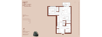 1 Bedroom, 1 Bathroom C1 floorplan