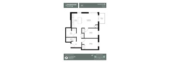 2 Bedroom 1 Bathroom 2C-931 SQFT