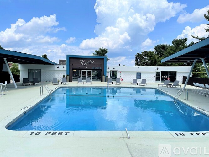 A swimming pool with the depth marked as 10 feet.