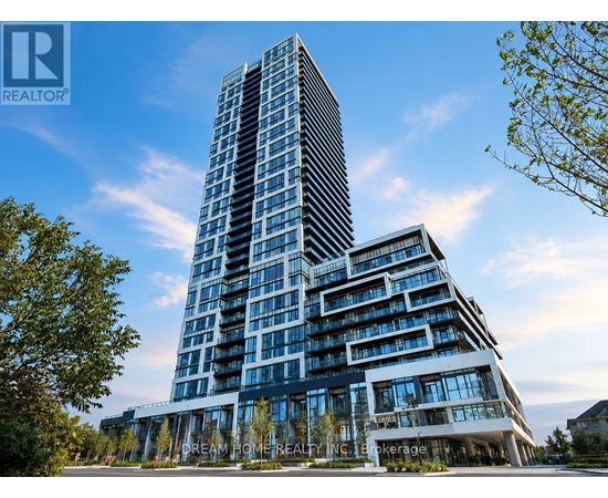 A modern multi-story building with the words "Dream Home Realty Brokerage" on the front.