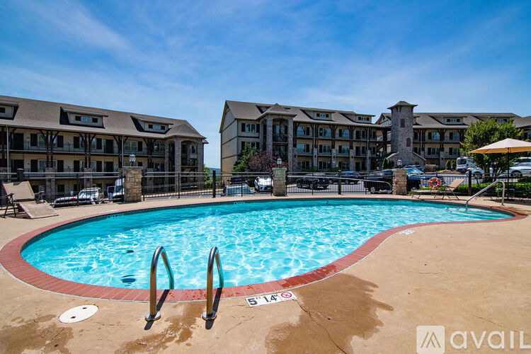 A large swimming pool with a red border and the number 546 on it.