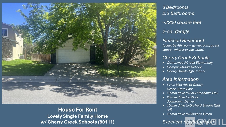 5726 South Lansing Court 3 Beds Single Family Home for Rent - Photo gallery 1