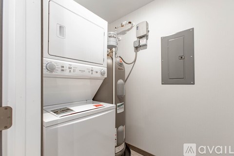 A white oven is installed in a kitchen.