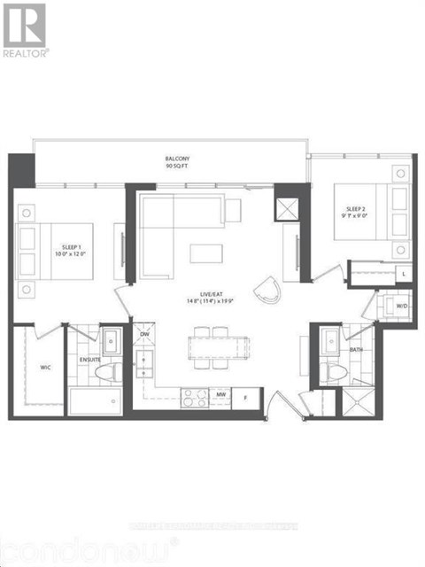 1603 - 6 SONIC WAY 2 Beds Apartment for Rent