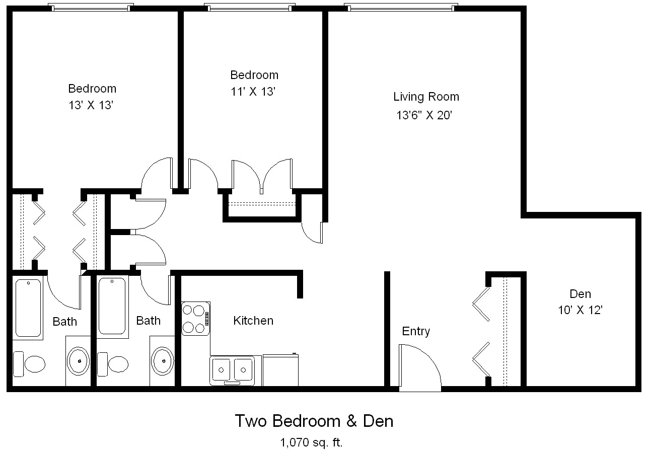 2 Bedroom Apartment Layout Brooke Lane Apartments