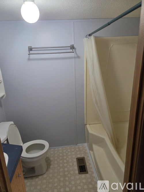 A small bathroom with a toilet and a shower.