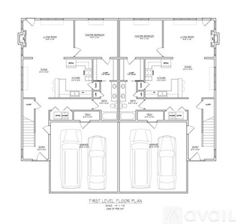 A floor plan of a house with labeled rooms and dimensions.