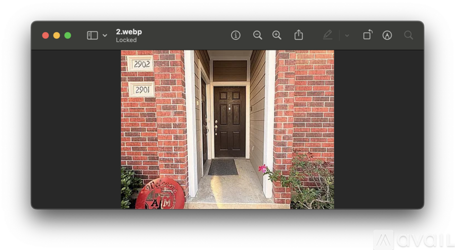 A webpage displays a lock on a door with the number 2902 above it.