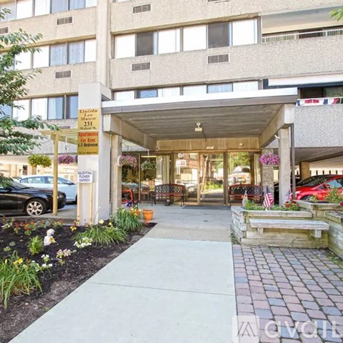 The entrance to a building with a sign that reads "Civic".