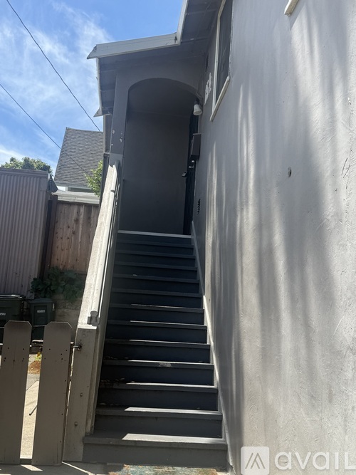 A set of stairs leading up to a doorway.