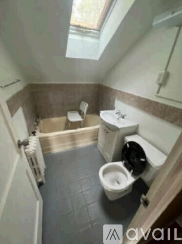 A bathroom with a toilet, bidet, and a shower.