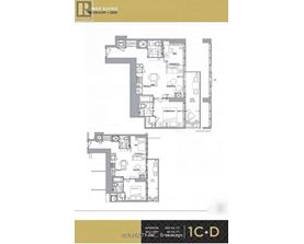 A floor plan for a bedroom and den suite is shown.