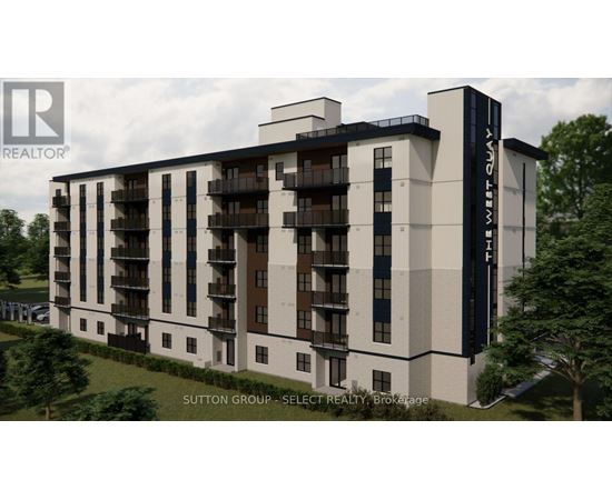 A rendering of a multi-story building with the name "The Metway" on the side.