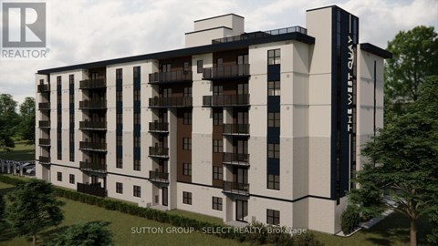 A rendering of a multi-story building with the name "The Metway" on the side.