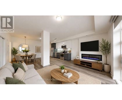 A modern living room with a flat screen TV and a coffee table.