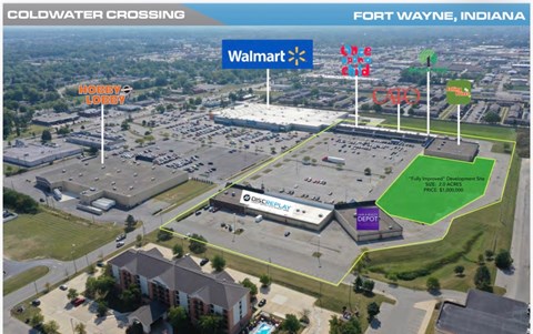 An aerial view of a Walmart store in Fort Wayne, Indiana.