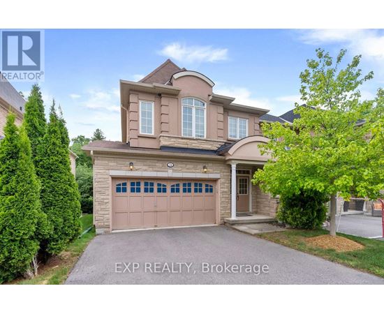 A house with a brown garage door is for sale.