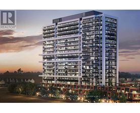 A modern high-rise building with a glass facade is depicted in the image.