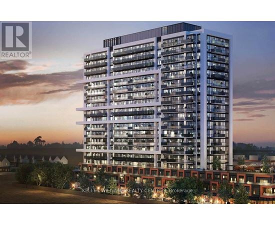 A modern high-rise building with a glass facade is depicted in the image.