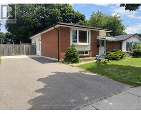A house with a driveway and a green bench in front of it.