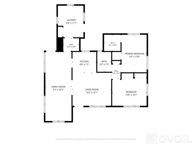 A floor plan for a home with a living room, dining room, kitchen, and multiple bedrooms.