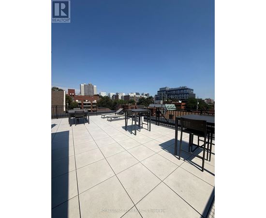 A sunny day at the rooftop with a clear blue sky.