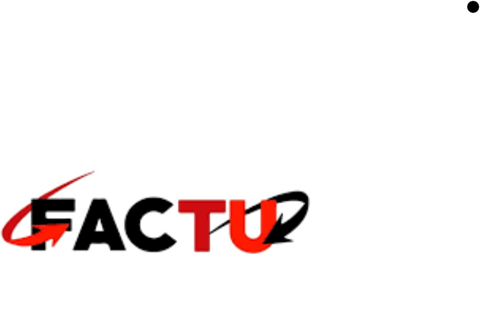 The image features the word "FACTU" in black and red text.