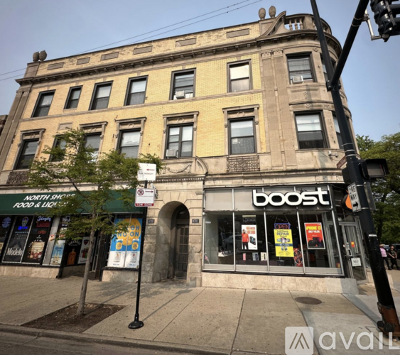 A building with a Boost store on the ground floor.