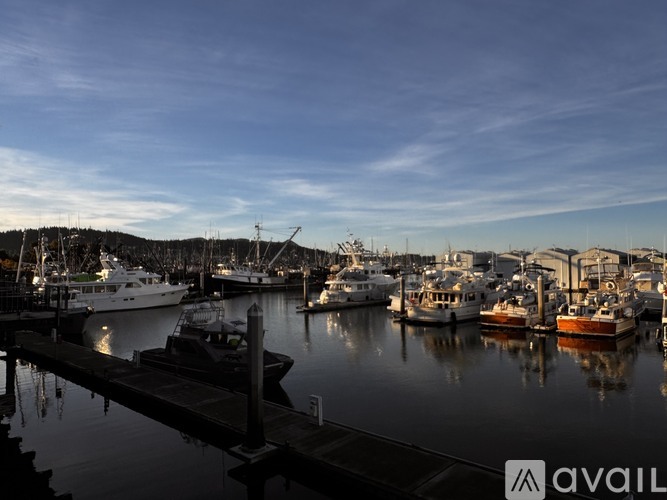 A marina with boats docked in the water.