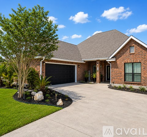 A house with a driveway and a tree in front.