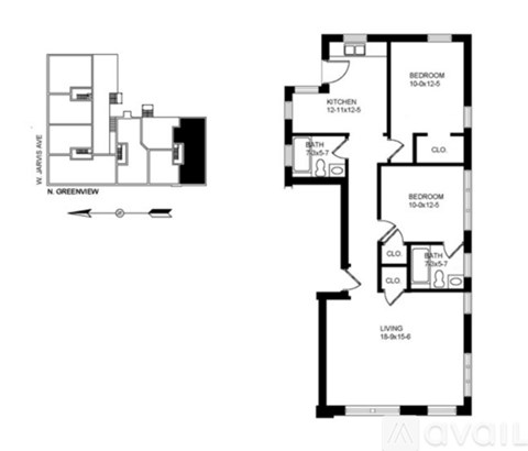 7363 N Greenview Ave 2 Beds Apartment for Rent