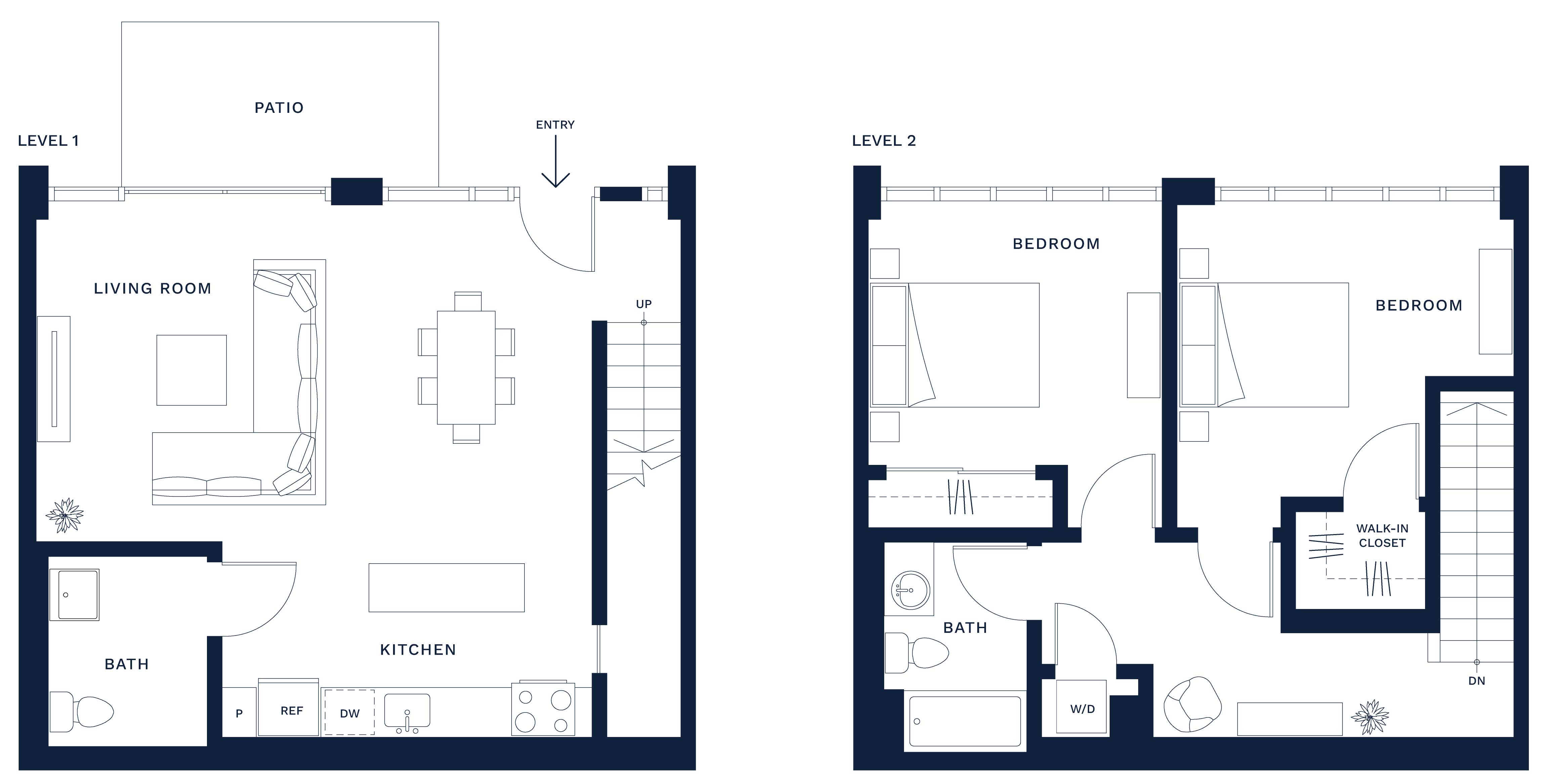 2 Bed/2 Bath L/W-2B