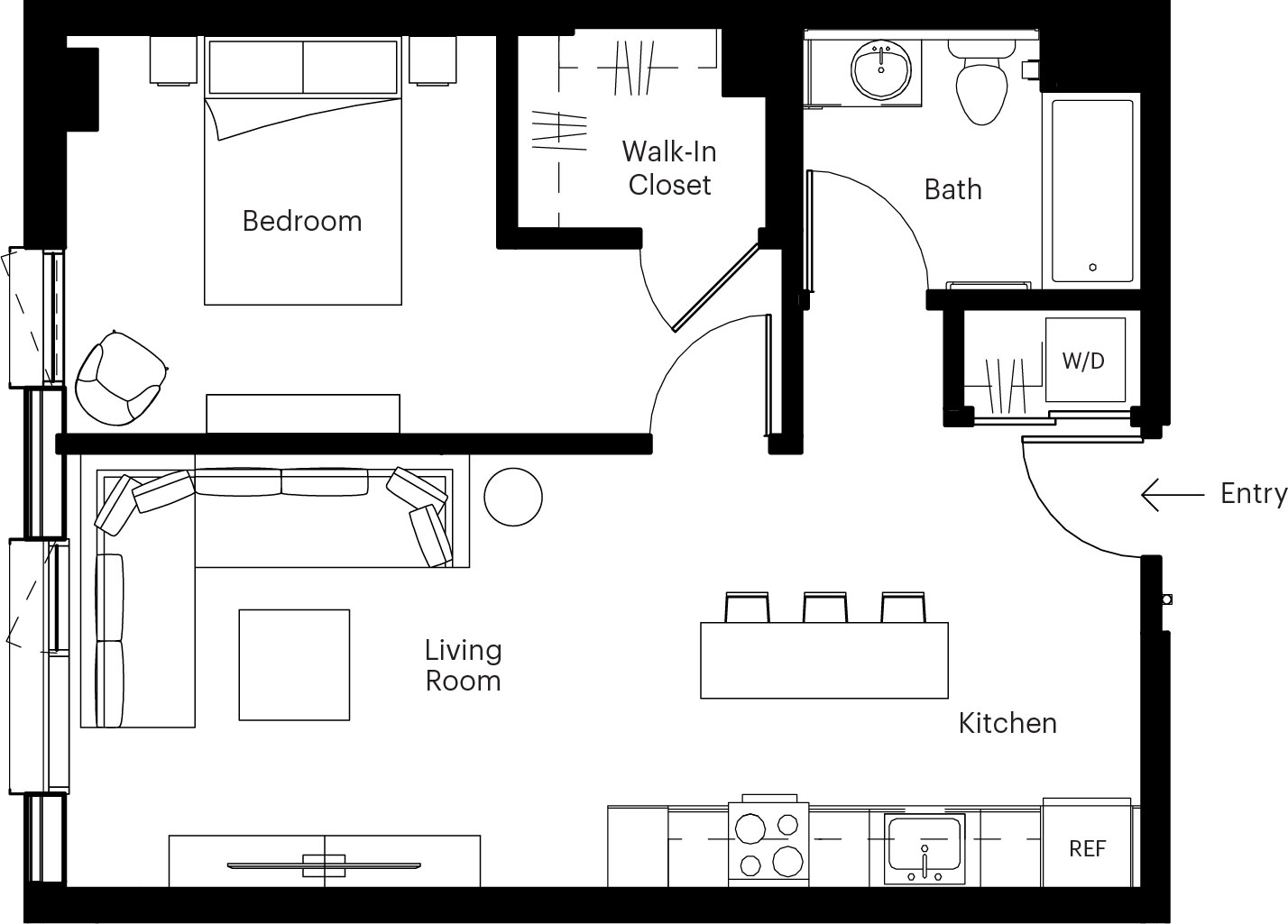 1 Bed/1 Bath-C1