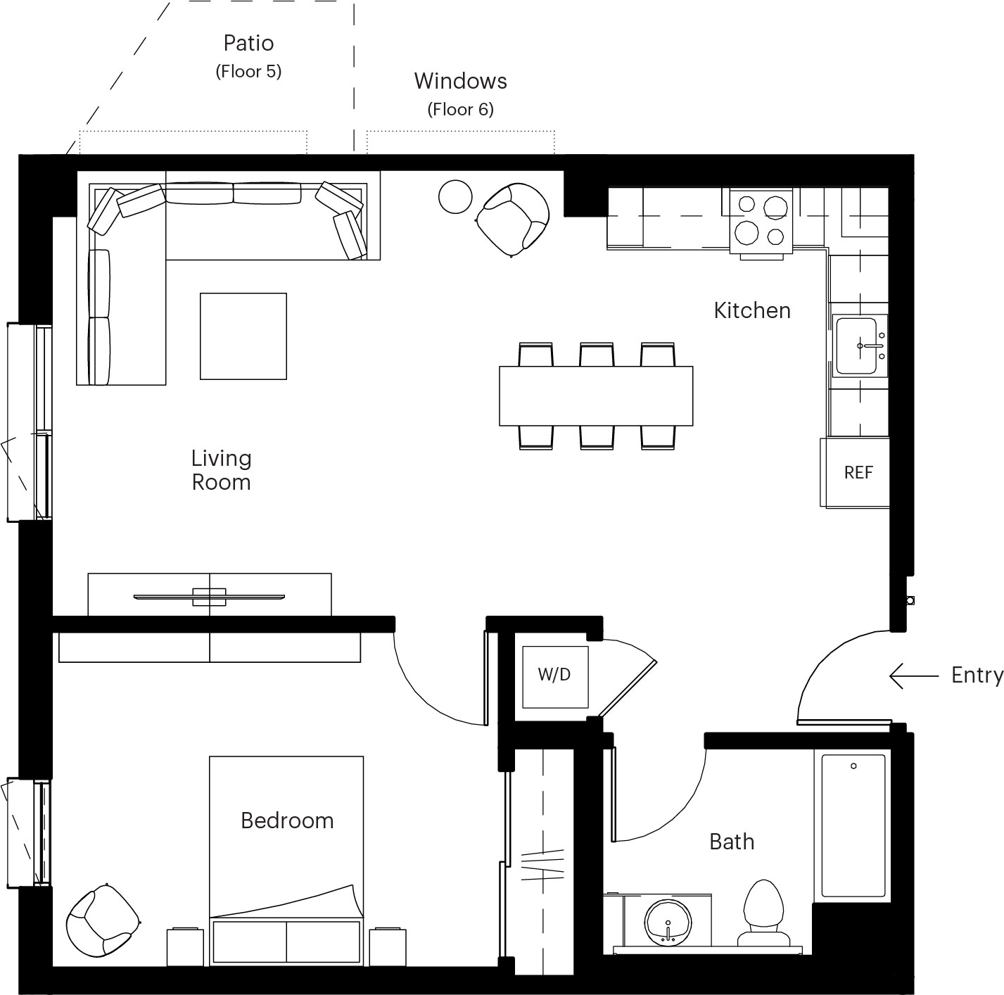 1 Bed/1 Bath-C2