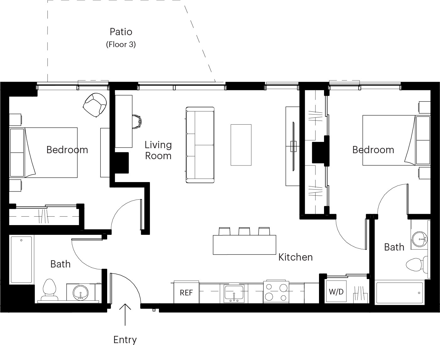 2 Bed/2 Bath-A4